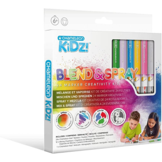 Chameleon Kidz Blend & Spray 24 Marker Creativity Kit