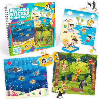 Abeec Reusable Sticker Scene Book Kids Activity Book