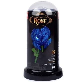 Block Tech Blue Everlasting Rose in Dome Piercing Blue Building Set