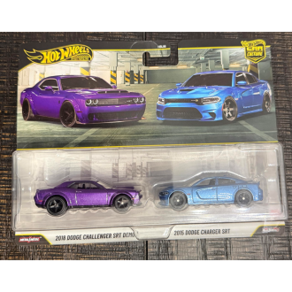Hot Wheels Premium Car Culture Dodge Challenger & Dodge SRT 2-Pack