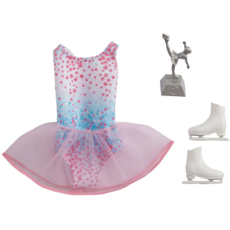 Barbie Ice Skating Outfit Fashion Pack Career Doll Clothes Trophy & Skates