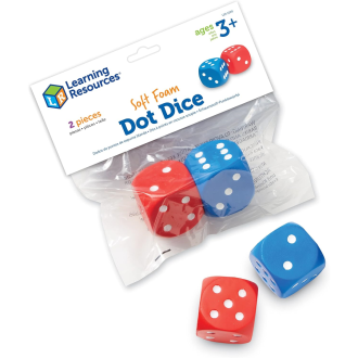 Learning Resources Dot Dice Soft Foam Set Math Game Dice 