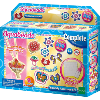 Aquabeads Sparkly Accessory Art & Craft Bead Kit Set 300 Beads