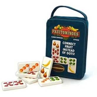 Test2 Bananagrams Fruitominoes Domino Game with Storage Bag